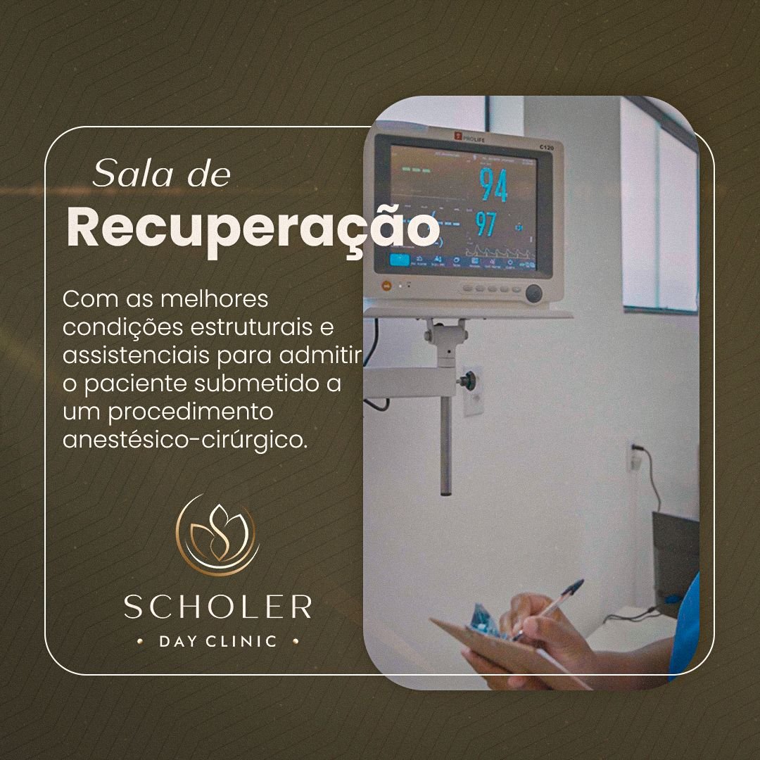 Sala de recuperação pós-anestésica da Scholer Day Clinic